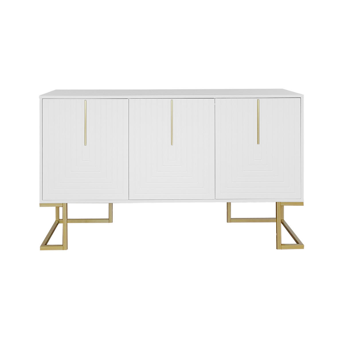 SIDEBOARD Weiß 138/40/80,5CM - Weiß, Holzwerkstoff/Metall (40/80.5/138cm) - Urban Meuble