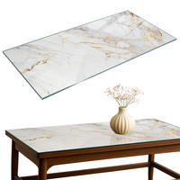 TISCHPLATTE 60x60 cm Eleganter Marmor mit Adern - Weiß, Glas (0.4/100/50cm) - TULUP