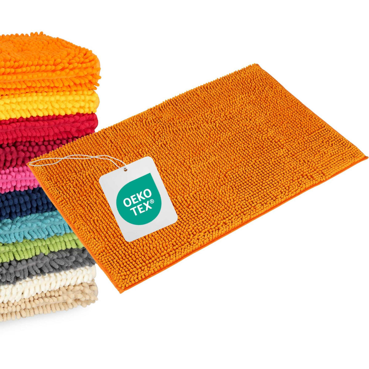 BADEMATTE PARIS - Orange, Textil (70/120cm) - WohnDirect