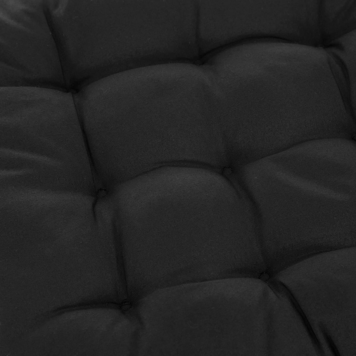 4XSTUHLKISSEN - Schwarz, Kunststoff/Textil (38/5/38cm) - Relaxdays
