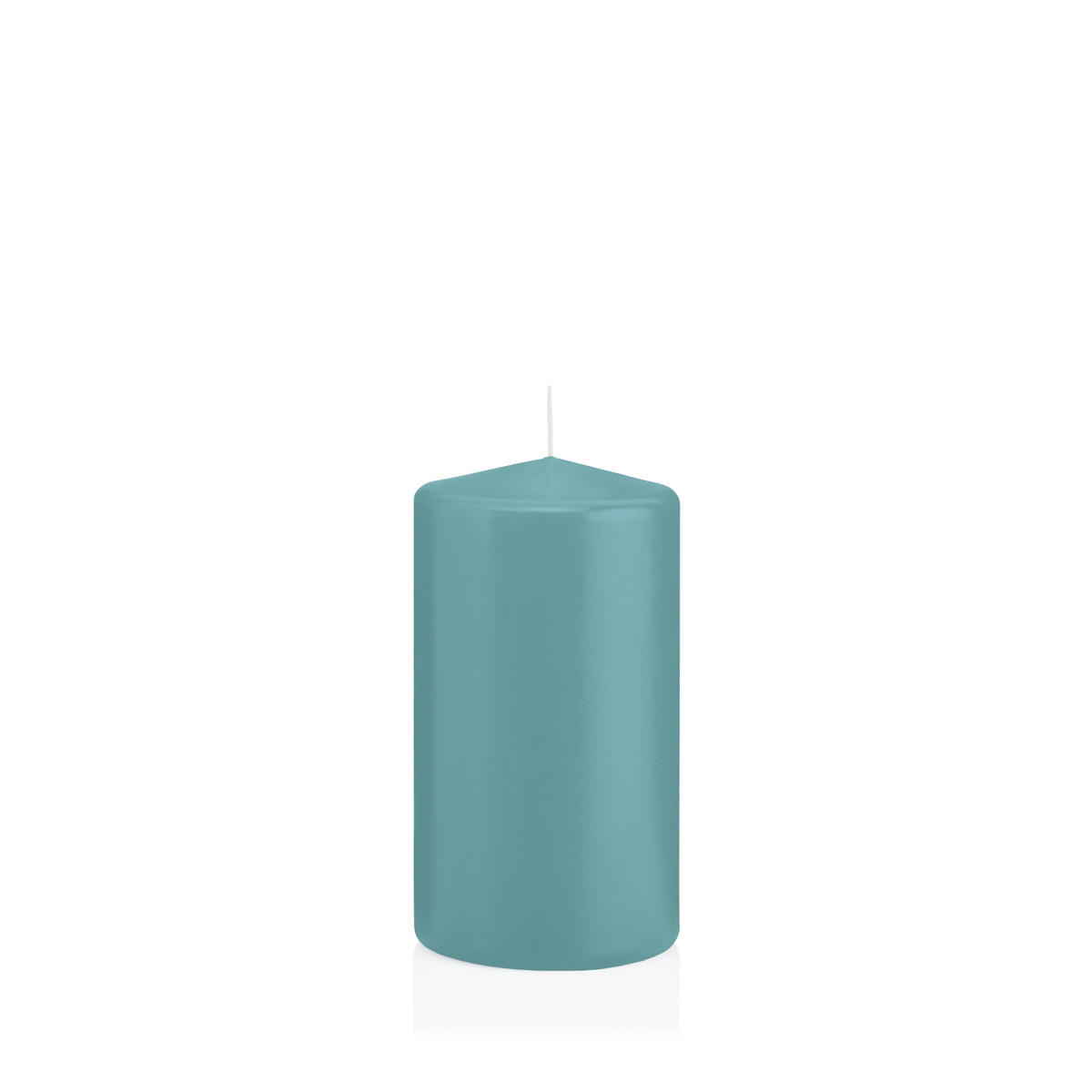 STUMPENKERZEN Türkis Ø 68 x 130 mm, 12 Stück - Türkis, Paraffin (7/13cm) - Wiedemann Kerzen