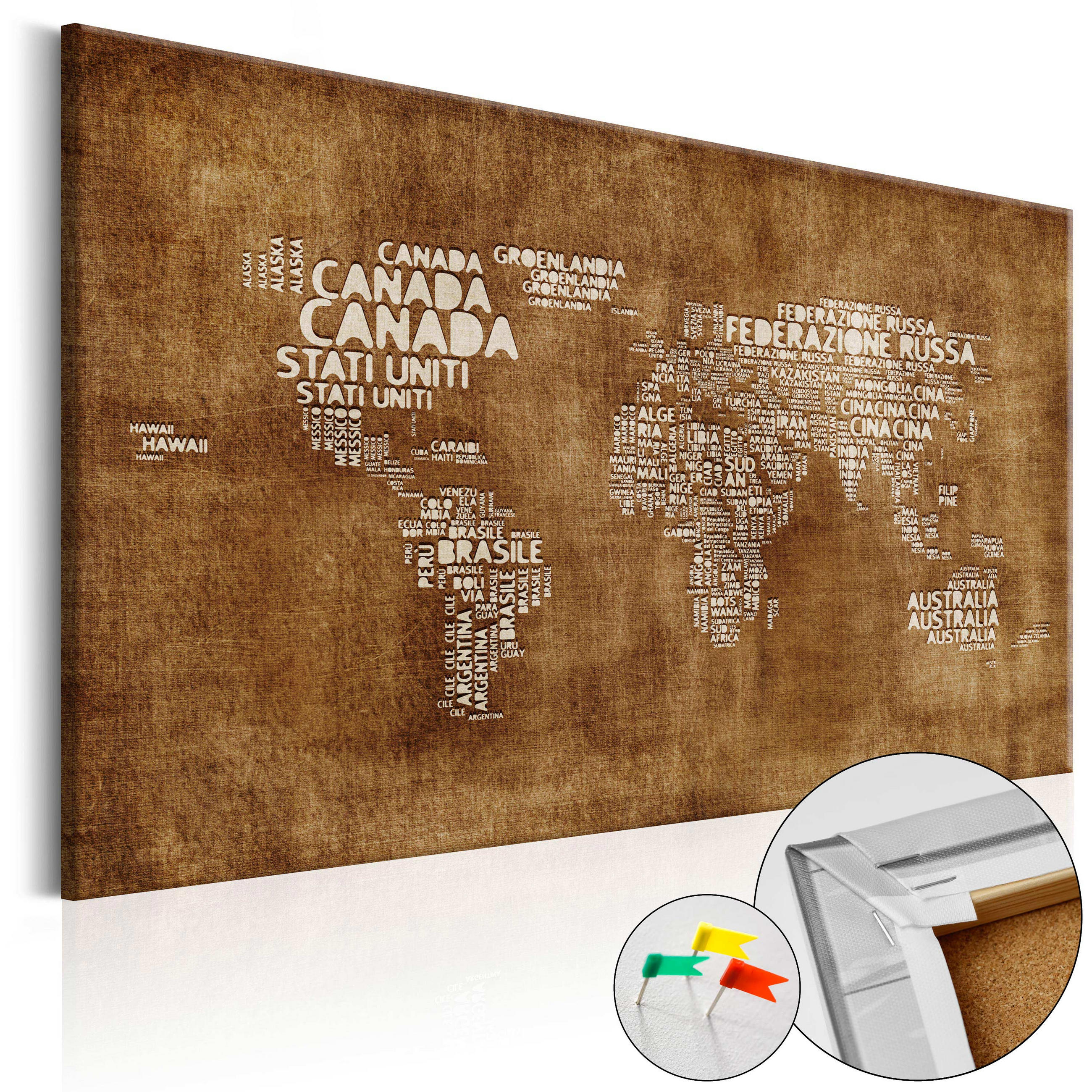PINNWANDBILDER Braun 60/40 cm - Beige/Braun, Naturmaterialien/Textil (60/40cm) - KUNSTLOFT