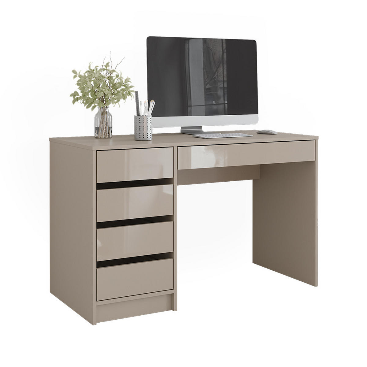 STŮL Sherry Béžový vysoký lesk - šedobéžová, kompozitní dřevo (120/55/75cm) - Vicco