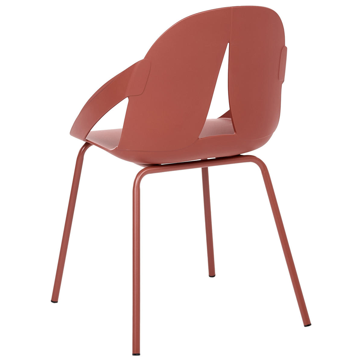 GARTENSTUHL 2er Set Rot Bolgheri - Rot, Kunststoff (49/83/49cm) - Beliani