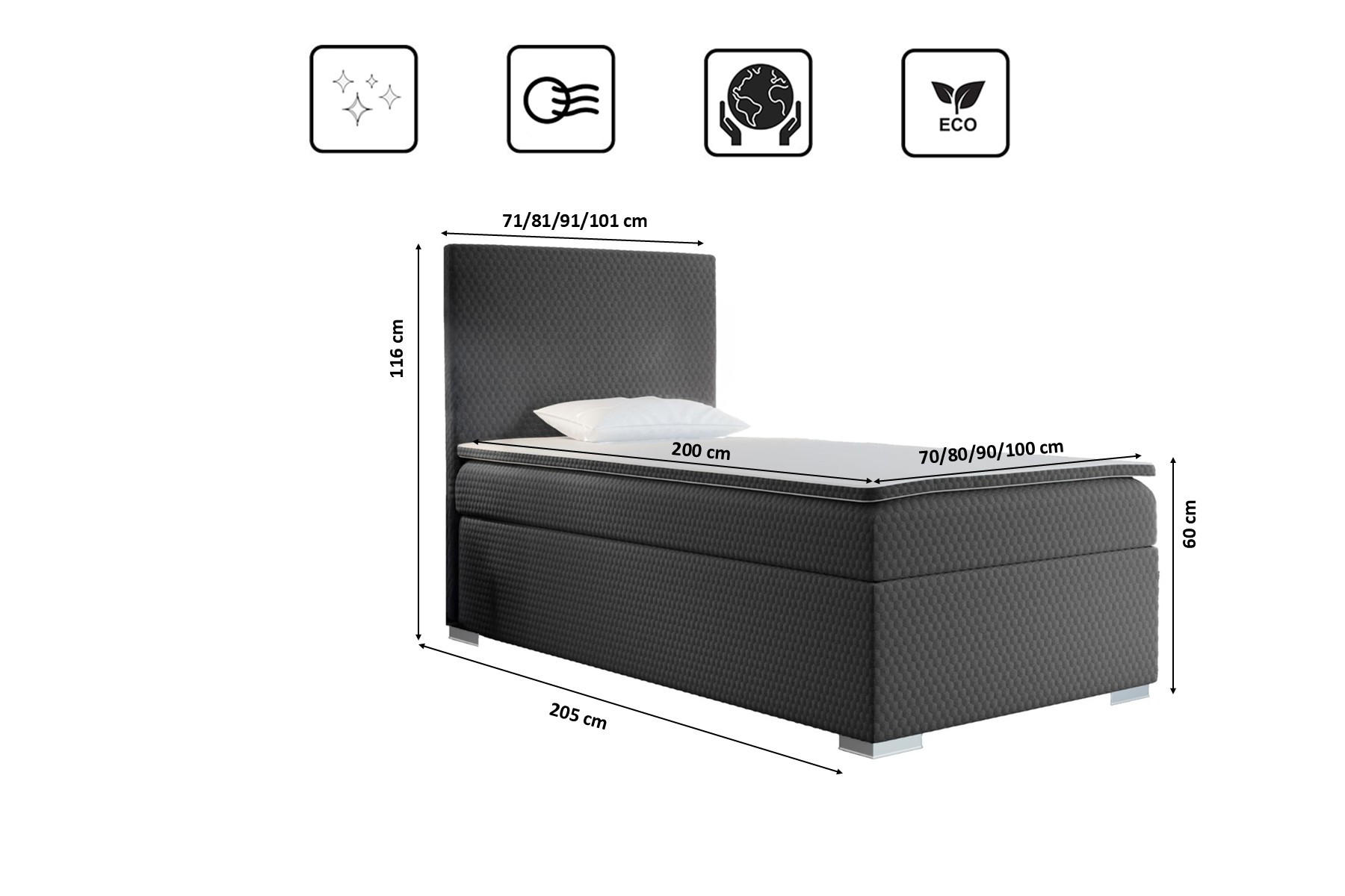 Thumbnail - Kaiser Möbel Boxbett, Grau, Holz, 70x200 cm, Kinder- & Jugendzimmer, Jugendmöbel, Jugendbetten