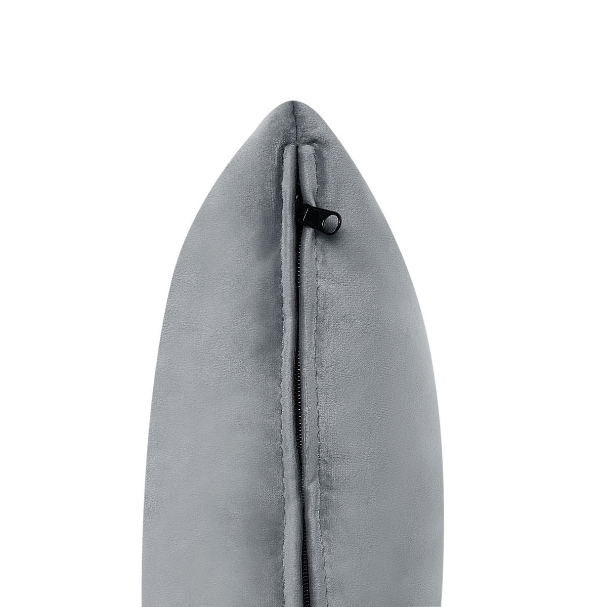ČALOUNĚNÉ LEHÁTKO CHAISE LONGUE LEVOSTRANNÉ Sametová látka Šedé Ivry - černá/tmavě šedá, textil (152/72/62cm) - Beliani