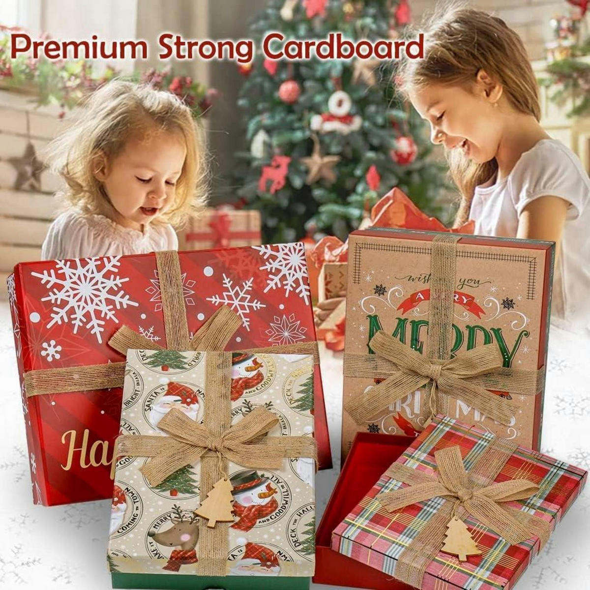 GESCHENKBOX 4er Set Weihnachten Mehrfarbig - Multicolor, Karton (25/6.9/31.5cm)