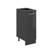 APOTHEKERSCHRANK R-Line Anthrazit Hochglanz 30 cm ohne Arbeitsplatte - Schwarz Hochglanz/Anthrazit, Holzwerkstoff (30/81.6/46cm) - Vicco