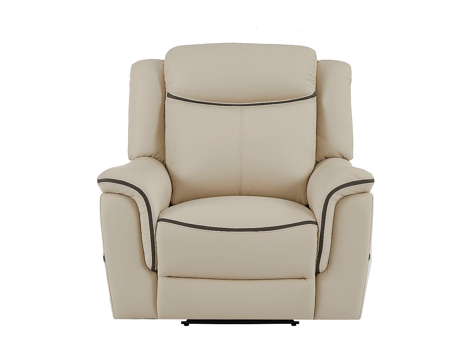RELAXSESSEL - 1 Person - Leder - Beige - - Beige, Leder (105/102/95cm) - Vente-Unique