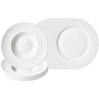 PIZZA- UND PASTA-SET Saphir weiß 12er Set - Weiß, Keramik (1/1/1cm) - Ritzenhoff Breker