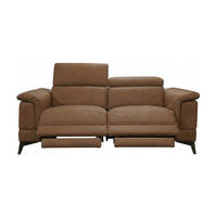 3-SITZER Sofa Planet Echtleder mit 2 x Relaxfunktion Cognacbraun - Cognac, Leder/Metall (200/80/110cm)