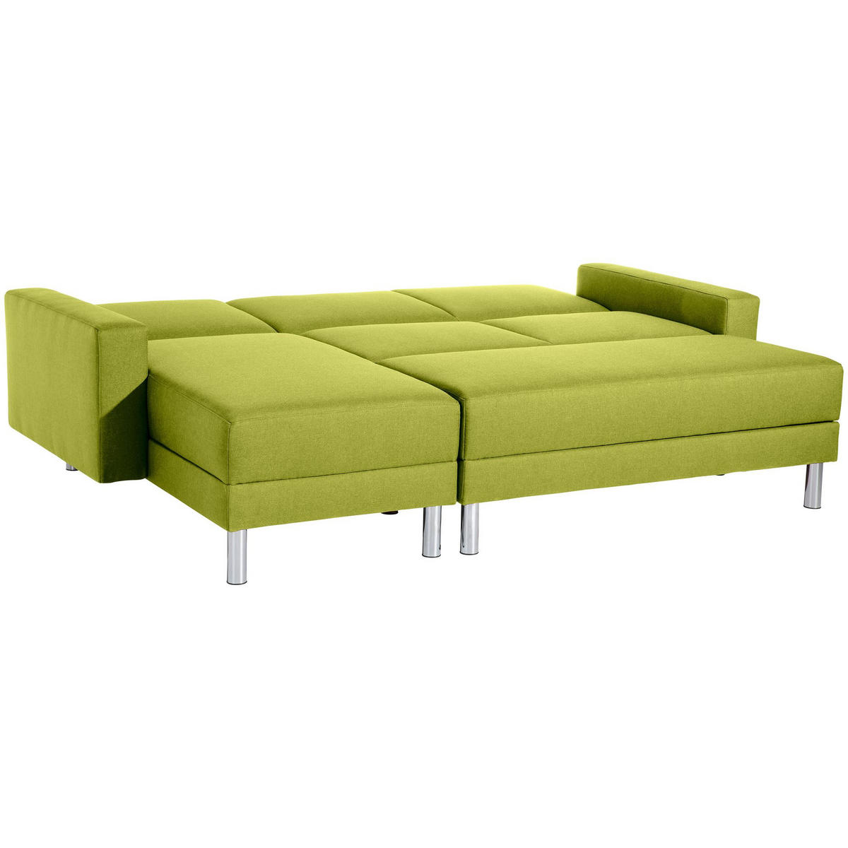 FUNKTIONSSOFA mit Hocker Katryna Flachgewebe apfel - Apfelbaumfarben, Kunststoff (144/92/230cm) - 58aufmkessel