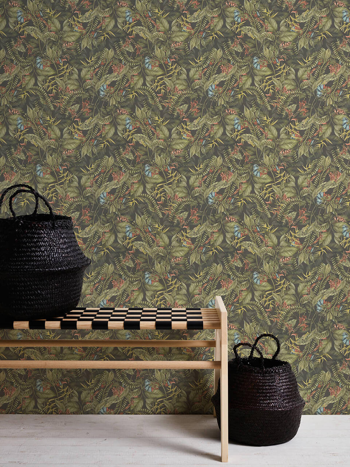 VLIESTAPETE Bunt 53/1005 cm - Schwarz, Textil (53/1cm) - KUNSTLOFT