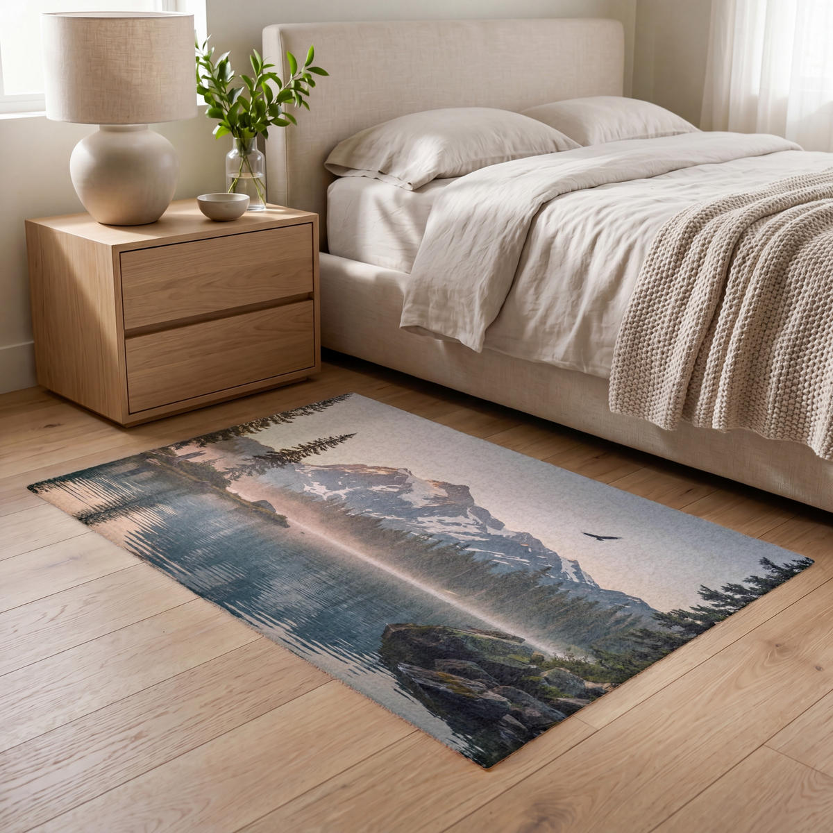 KOBERCE - Hory - Voda - Stromy - 120x80 cm - viacfarebná, textil/plast (120/0.4cm) - OnlyWow