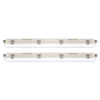 LED DECKENLEUCHTE Wannenlampe Weiß 2er Set - Weiß, Kunststoff (120/7.8/7.2cm)