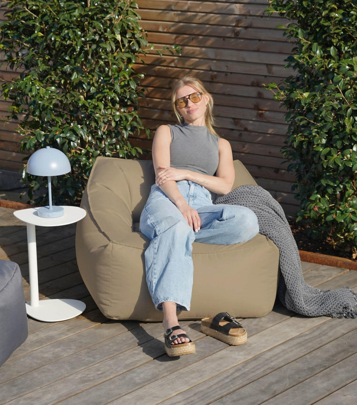 SITZSACK Der Sunnyboy - Beige, Textil (75/60/95cm) - Mokebo