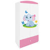 KINDERKLEIDERSCHRANK Elefant 90/175/52 - Hellrosa, Holzwerkstoff (90/175/52cm) - Kocot Kids