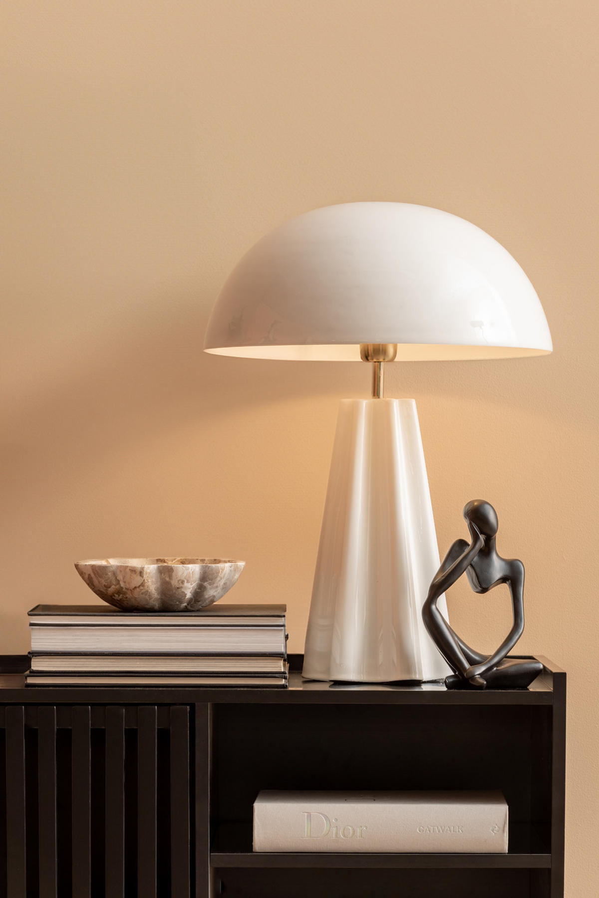 TISCHLAMPE Amplio 40/40/55 cm - Weiß, Metall (40/40/55cm) - Leitmotiv