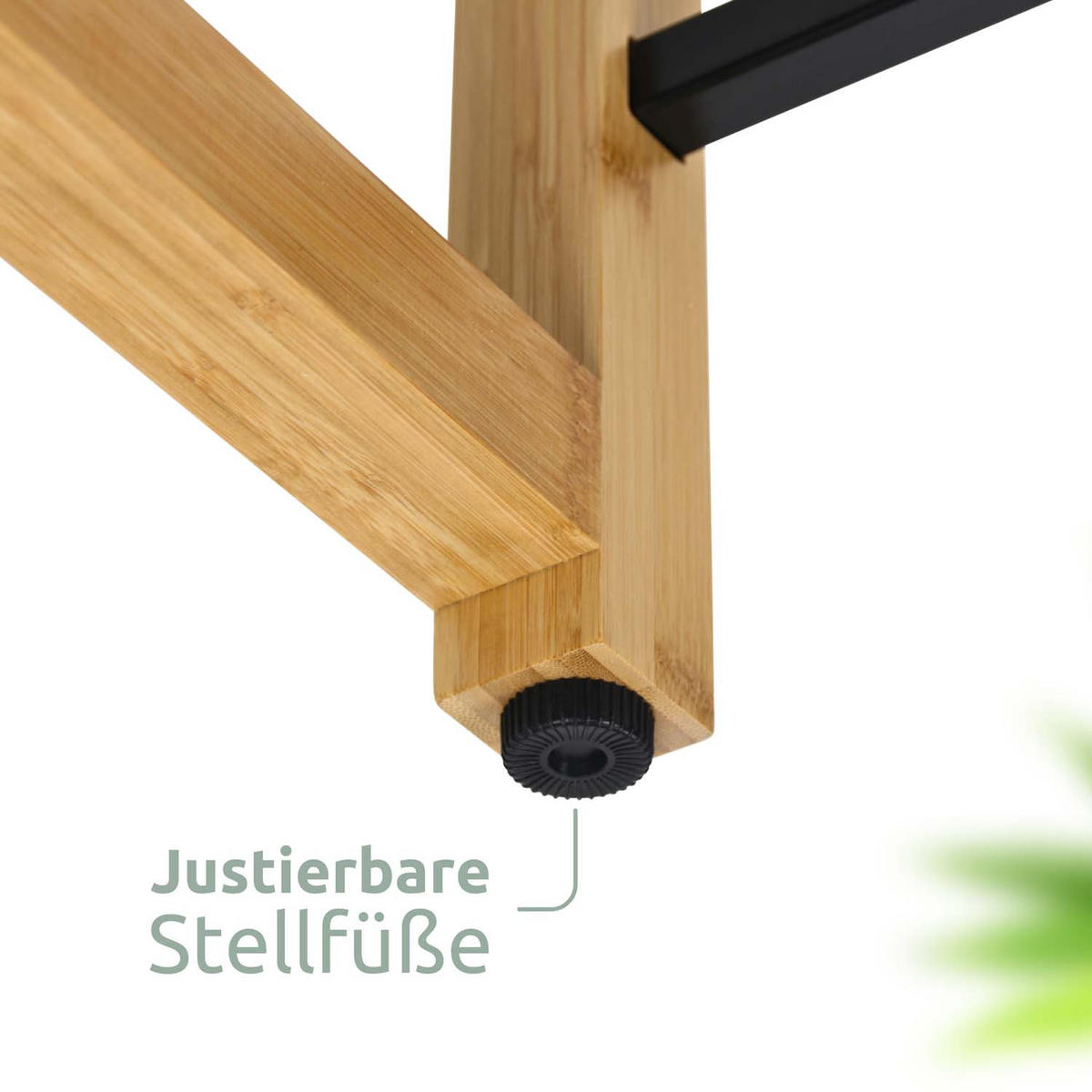 GETRÄNKEKISTENREGAL inkl. Ablage - Bambus / Schwarz - 2 Kisten - Naturfarben, Holz (56/71/32cm) - holz4home