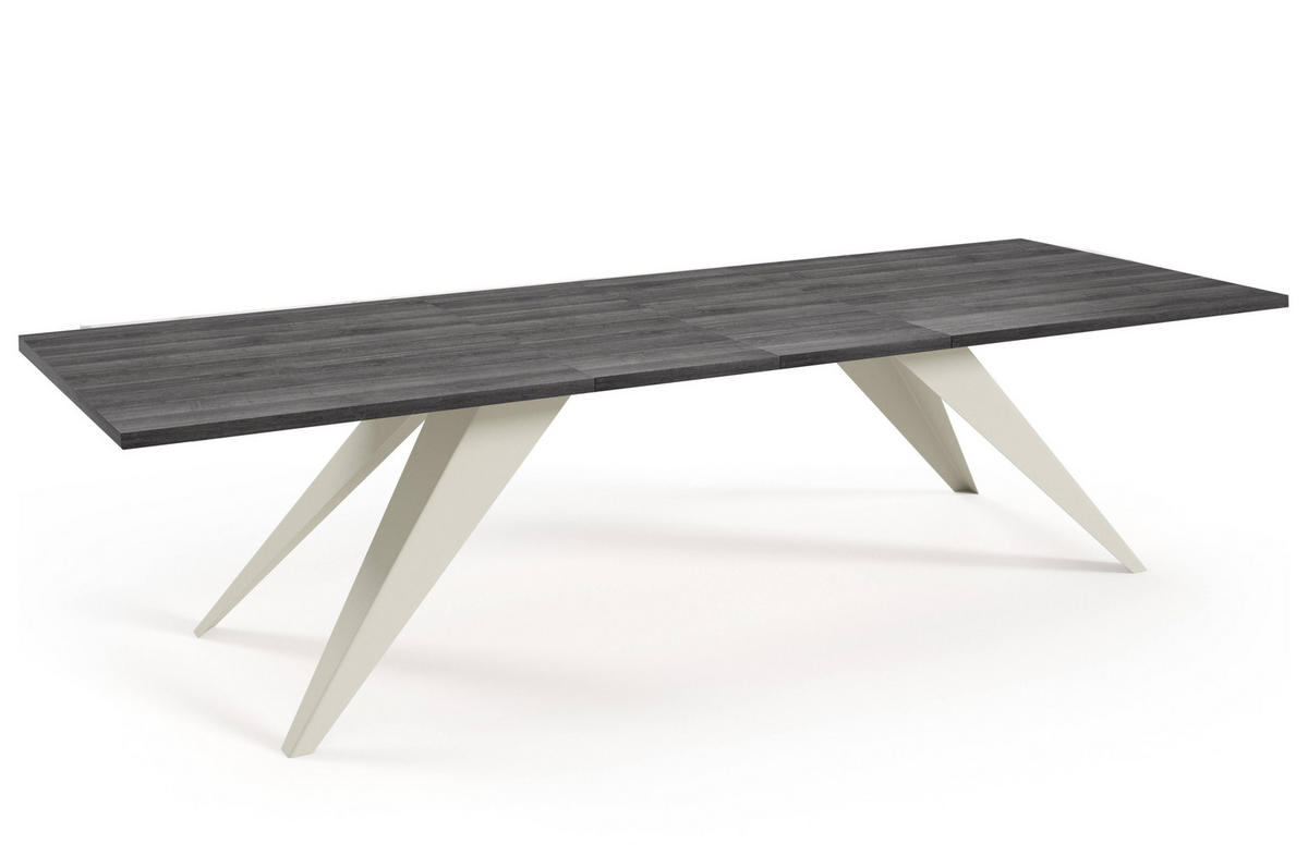 ESSTISCHE SENTO - Kaschmir/Anthrazit, Holzwerkstoff (90/160/76cm) - Meblini