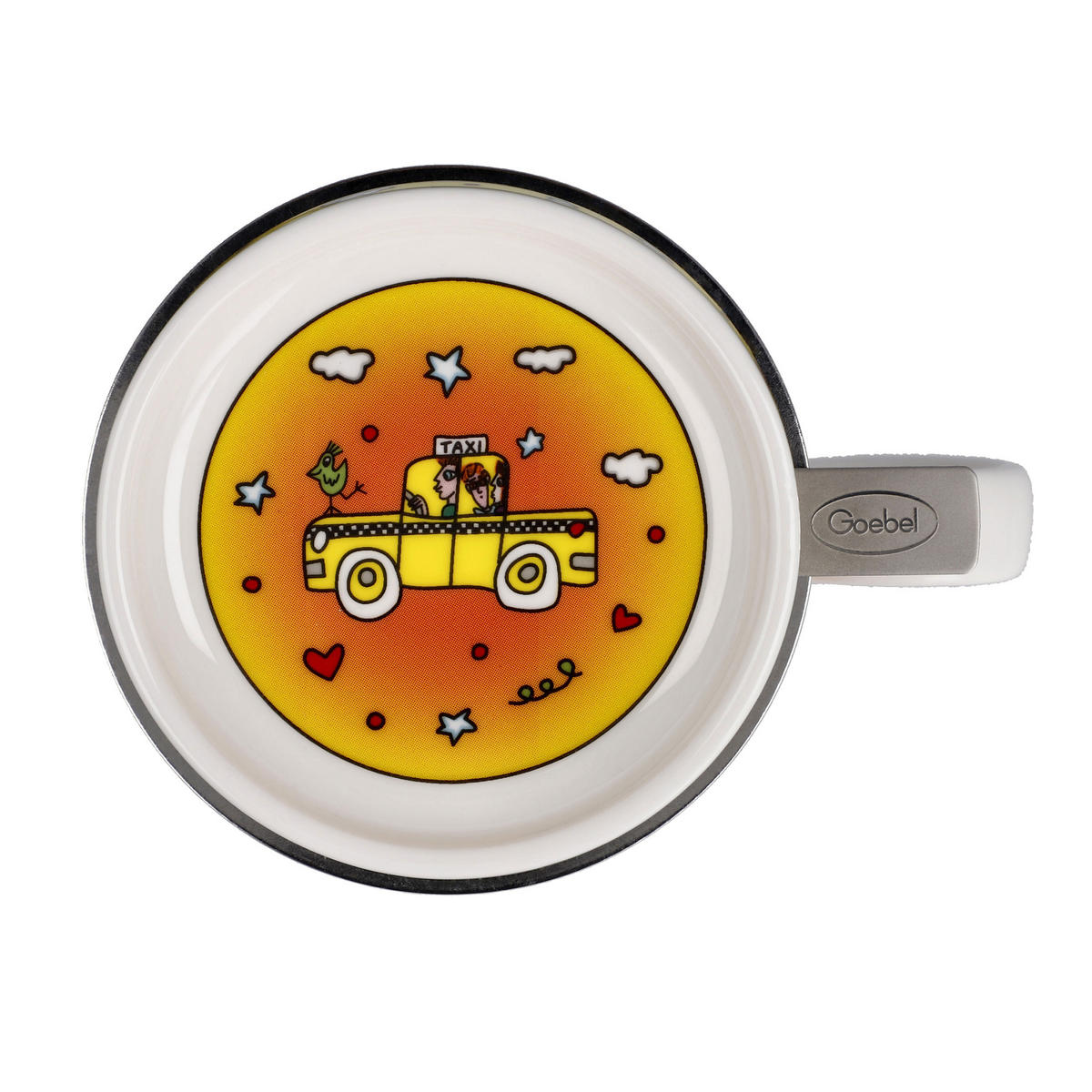 TEETASSE James Rizzi - Not Getting Around the Traffic, Fine Bone China, Bunt, 450 ml - Multicolor, Keramik (0.45L) - Goebel