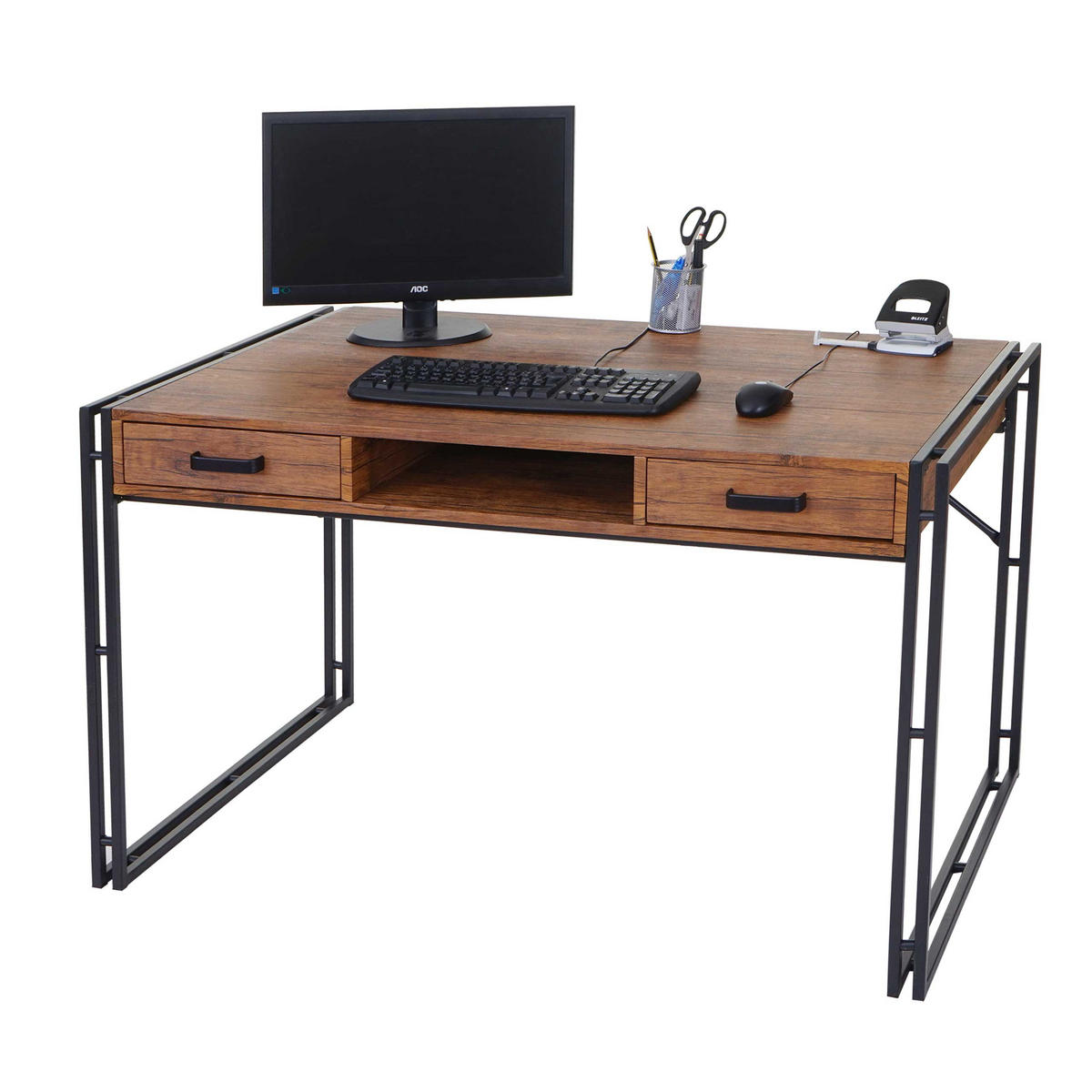 SCHREIBTISCH rechteckig Wildeiche Dekor - Wildeiche, Holzwerkstoff (70/122/75cm) - MCW