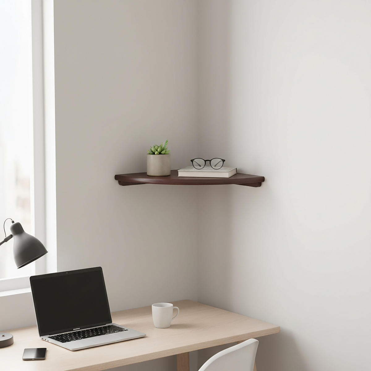 ROHOVÁ pol. - hnedá, drevo (40/3/40cm) - Relaxdays