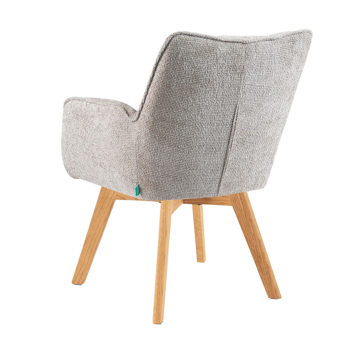 DREHSTUHL Mika-Ella - Honigeiche/Hellgrau, Eichenholz/Holz (59/84/66cm) - DUBI Möbel