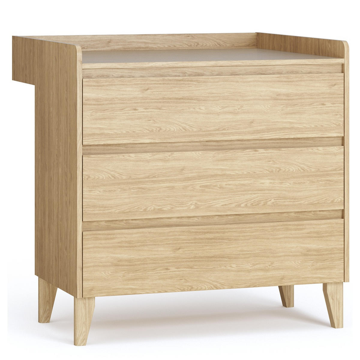 BABYZIMMER Maya Set B - 4-teilig - Eiche geölt - Eichefarben, Holz/Holzwerkstoff (140/204/60cm) - QMM TraumMöbel