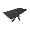 ESSTISCH MILLIE - Schwarz, Keramik (90/180/76cm) - SAM