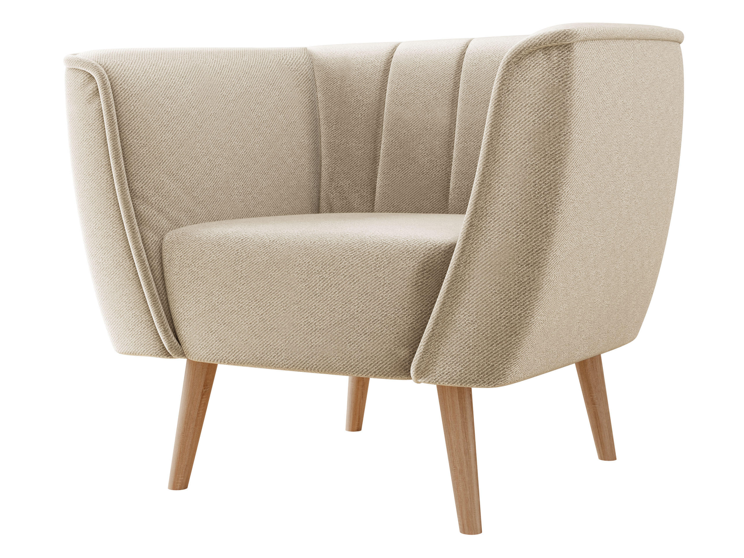 SESSEL Pas 1 - Beige/Naturfarben, Holz/Textil (82/75/74cm) - MIRJAN24