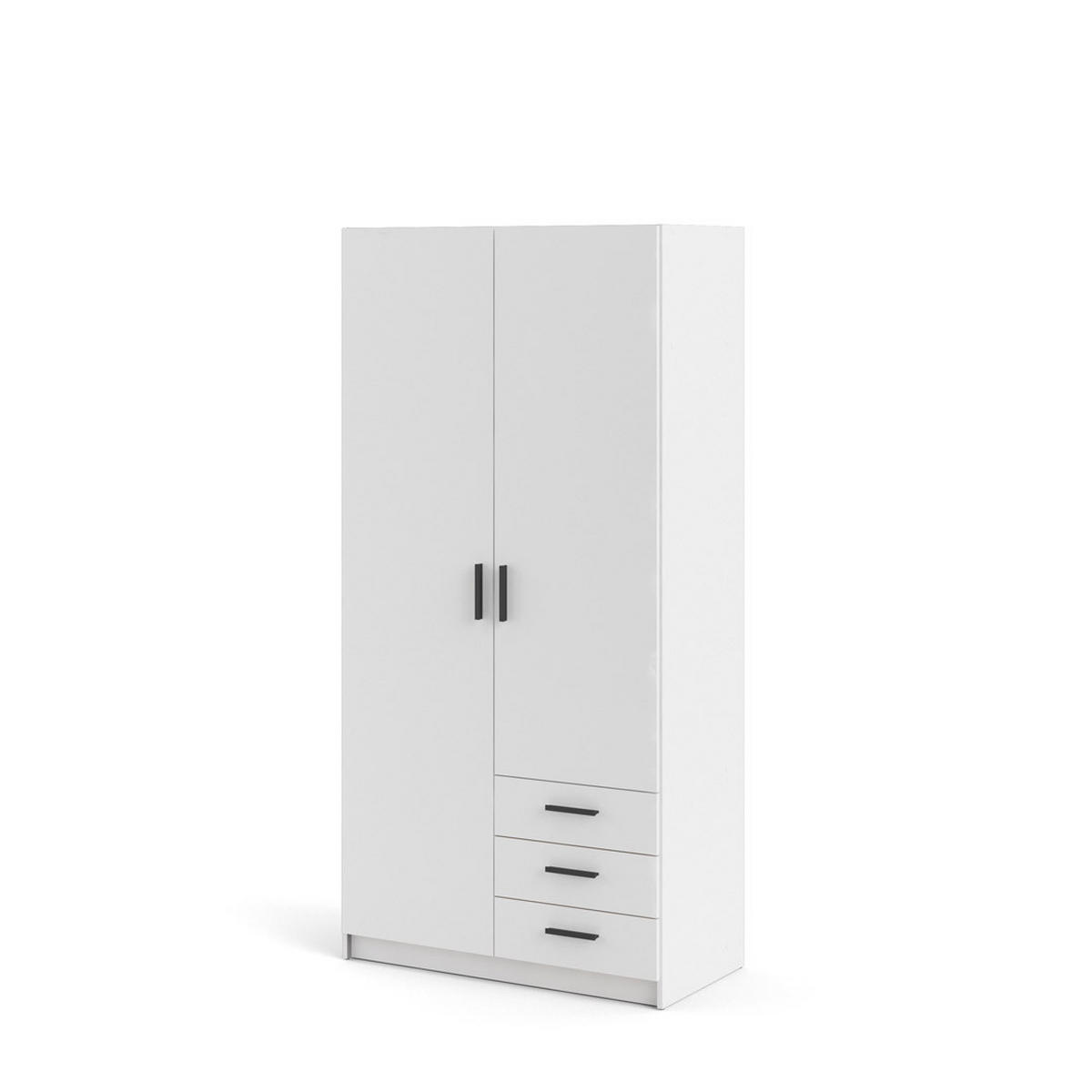 KLEIDERSCHRANK weiß - Weiß, Holzwerkstoff (99/201/50cm) - ebuy24