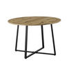 ESSTISCH NOA Eiche, 110/110/76 cm - Eichefarben/Schwarz, Holzwerkstoff/Metall (110/110/76cm) - B&D Home