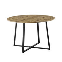 ESSTISCH NOA Eiche, 110/110/76 cm - Eichefarben/Schwarz, Holzwerkstoff/Metall (110/110/76cm) - B&D Home