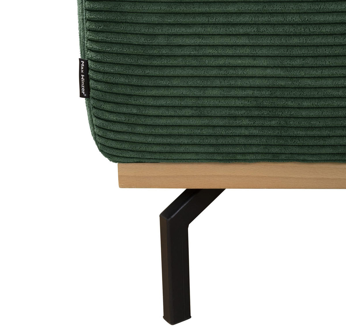 SOFA mit Longchair rechts Katrien Cordstoff dunkelgrün - Dunkelgrün, Kunststoff (135/280cm) - 58aufmkessel