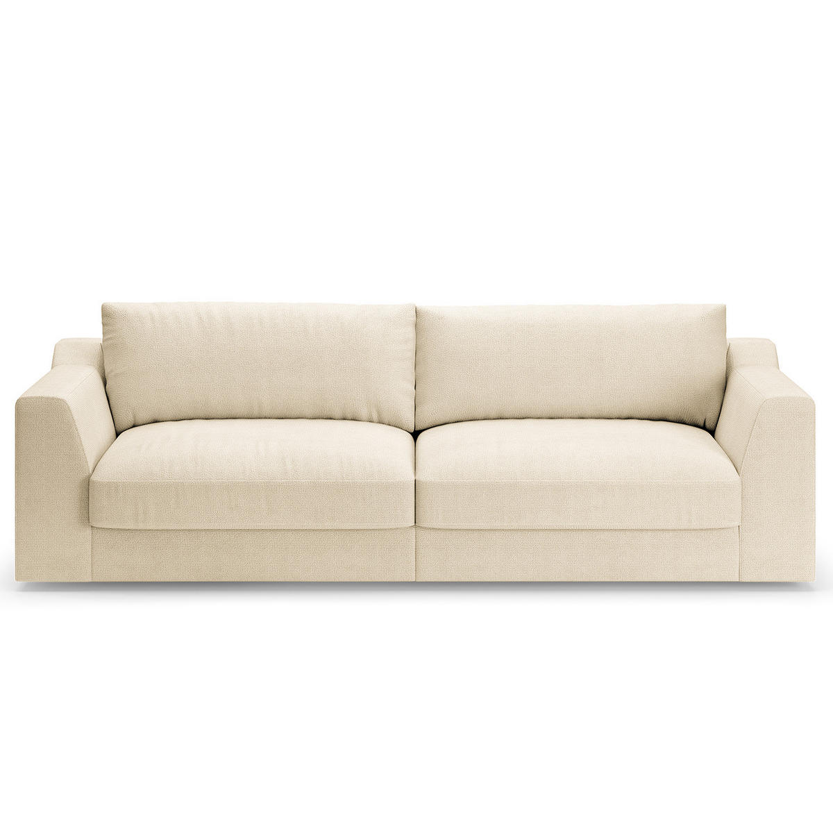 BIG-SOFA - Creme, Kunststoff/Textil (274/90/112cm) - home24