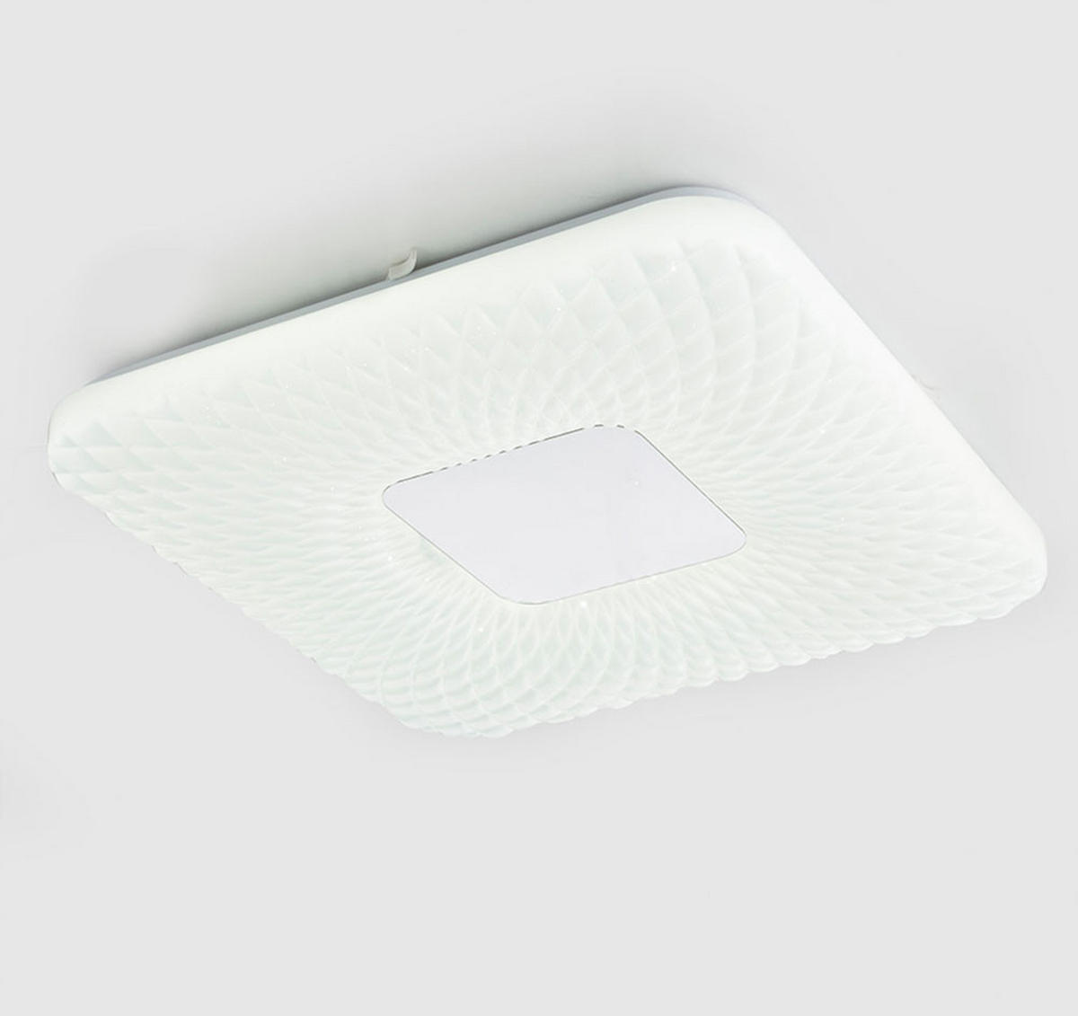 LED DECKENLEUCHTE FINDUS Weiß Metall - Weiß, Metall (43/43/4.6cm) - Globo Lighting