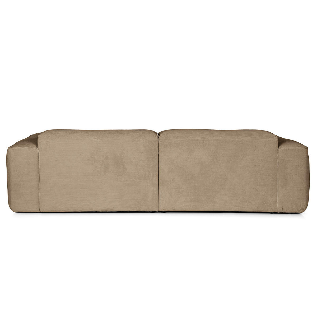 1,5-SITZER ECKSOFA mit Longchair - Taupe/Schwarz, Kunststoff/Textil (260/173cm) - home24
