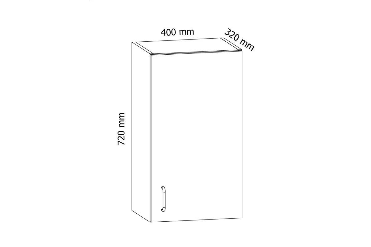 HÄNGESCHRANK – 40 cm – G40-L – Velmora – Grau – Türanschlag links - Grau, Holzwerkstoff (40/72/32cm) - ROYAL24_MARKT