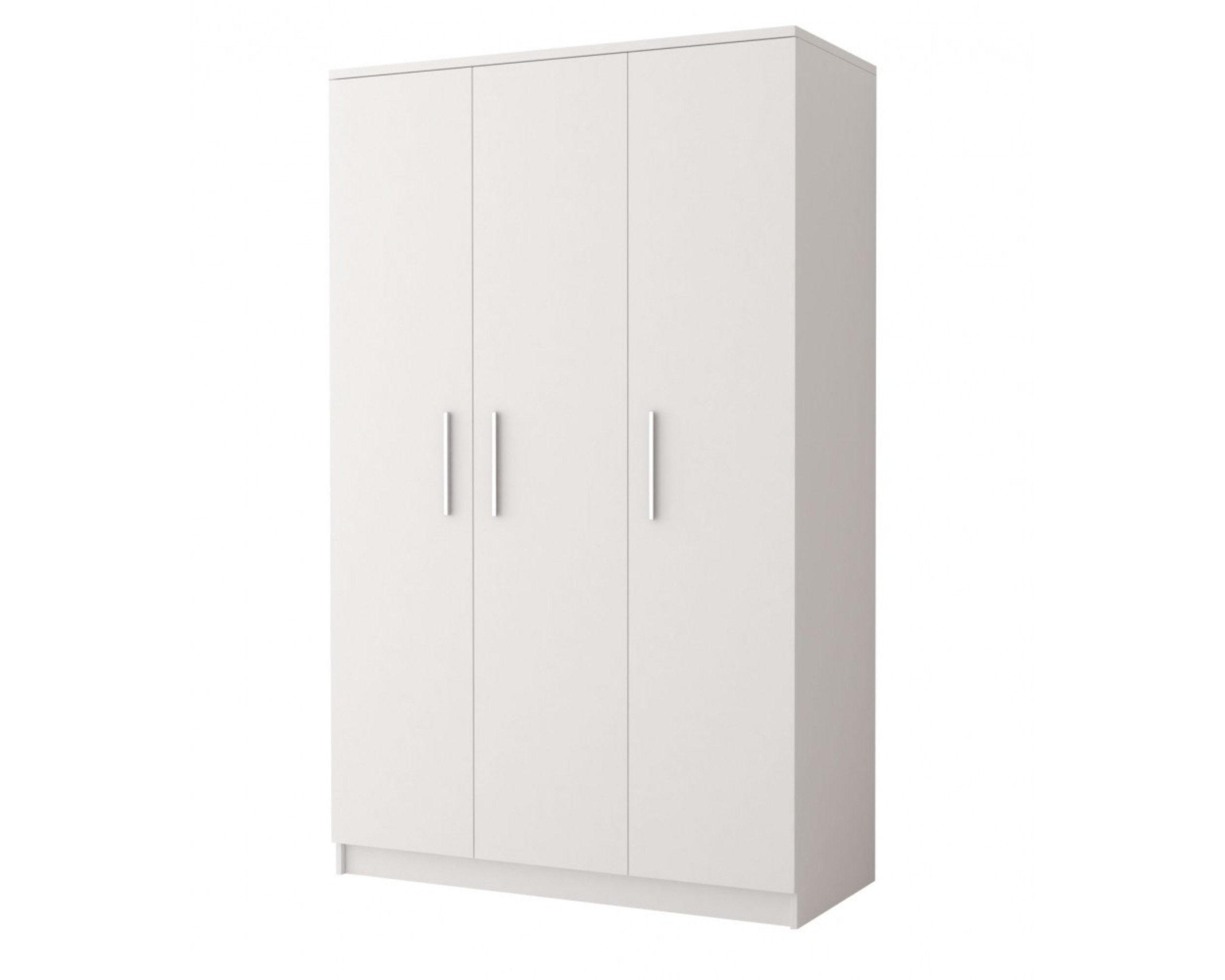 Deine Möbel 24 Kinderkleiderschrank Weiß 120x192x50 cm