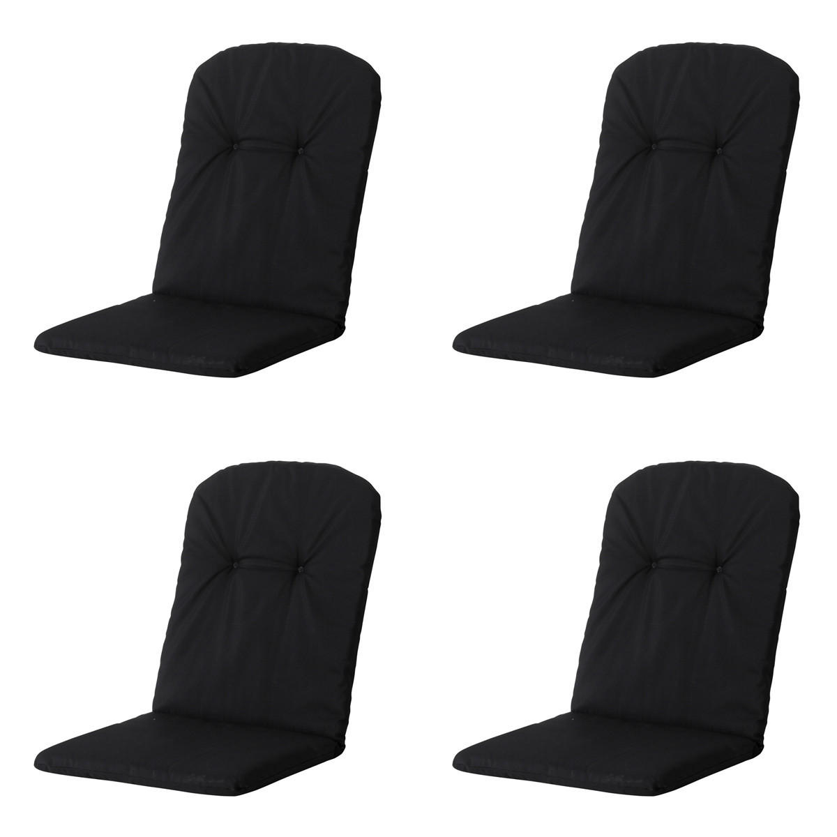 GARTENSTUHLKISSEN Panama 96/45 cm 4er-Set - Schwarz, Textil (45/5/96cm) - Madison