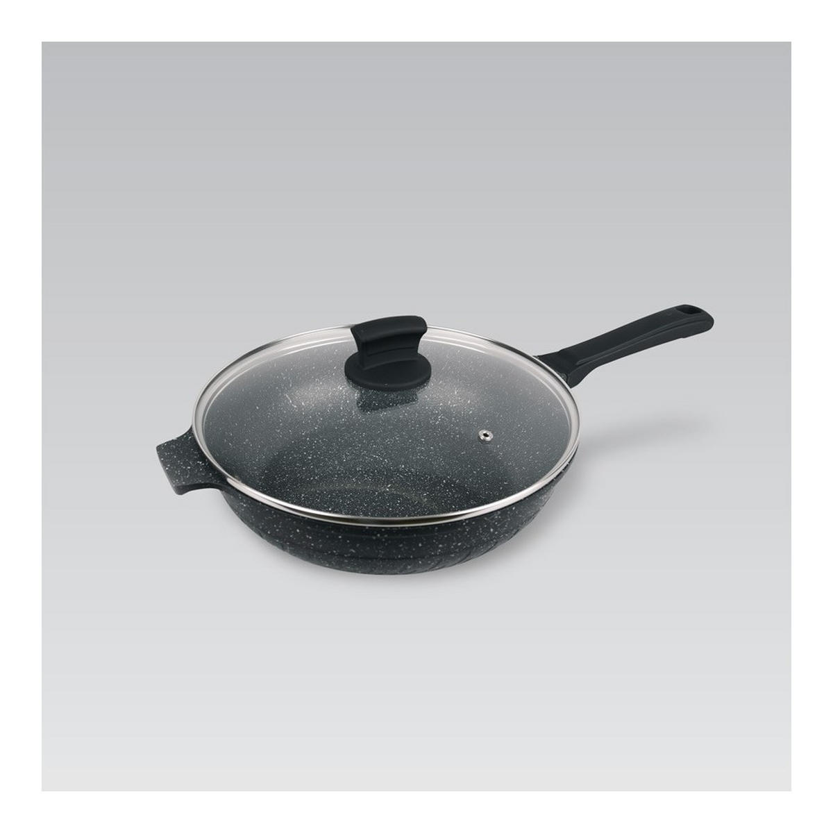 PFANNE Schwarz 47/28/8 cm MR122628 - Schwarz, Metall (28cm) - Maestro 