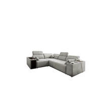 ECKSOFA Mit Schlaffunktion USB Und Verstellbarer Rückenlehne Mindy II Hellgrau Links - Hellgrau, Holz/Textil (219/288cm) - Kaiser Möbel
