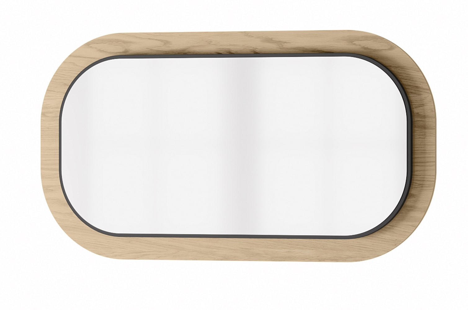 WANDSPIEGEL Limbo Eiche Artisan 110 / 4 / 60cm - Braun, Glas (110/82/4cm) - Feldmann-Wohnen