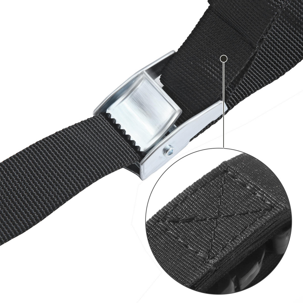 SPANNGURT Spring - Schwarz, Metall (40/1/2cm) - SONGMICS