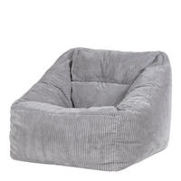 SITZSACK Cord Sessel Natalia - Hellgrau/Grau, Textil (100/80/88cm) - icon