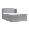 BOXBETT Viva 140/200 cm Grau im Riva Stoff - Schwarz/Grau, Holz/Holzwerkstoff (140/200cm) - AltaBeds
