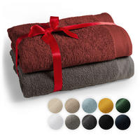 SAUNATUCH Anthrazit & Dunkelrot, 2er-Set - Anthrazit/Dunkelrot, Textil (80/200cm) - Blumtal