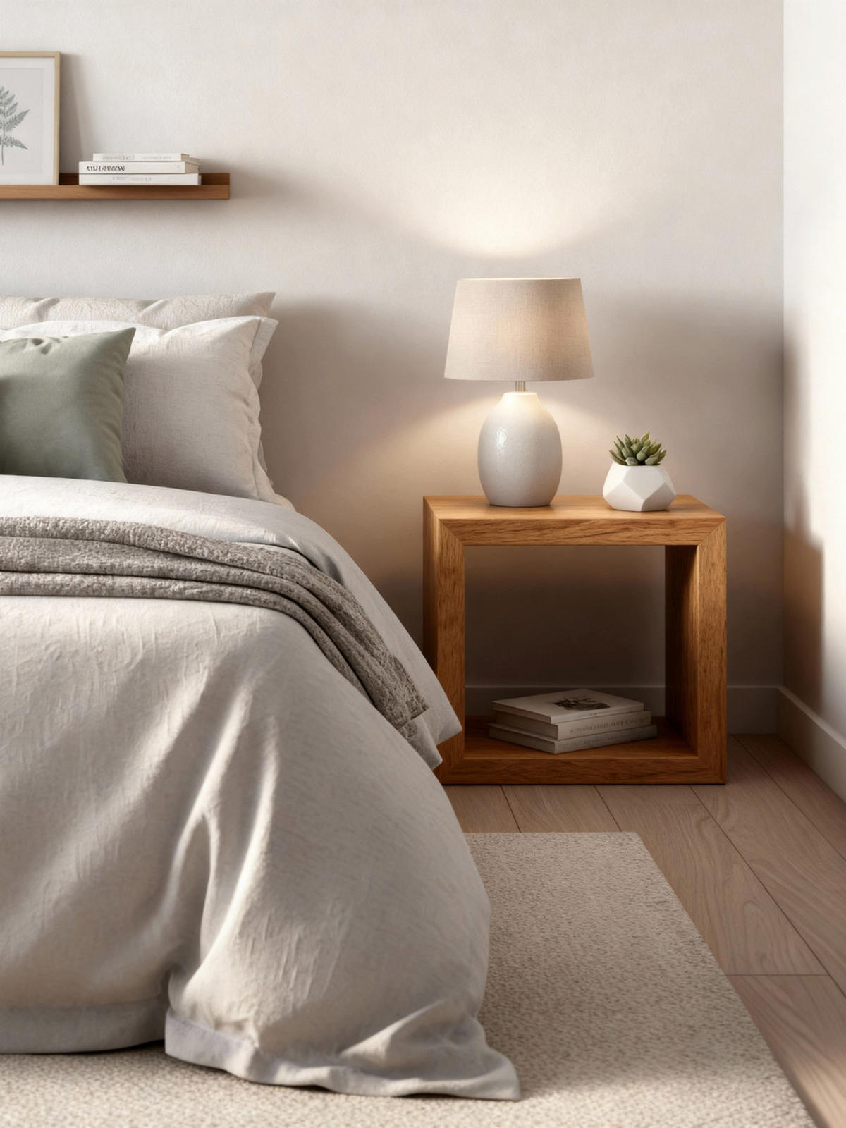 NACHTTISCH Cube - Eichefarben, Holz (40/40/32cm) - holz4home