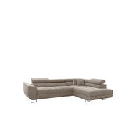 ECKSOFA Carmelo In Nova - Hellgrau, Holzwerkstoff/Textil (275/202cm) - Fun Möbel